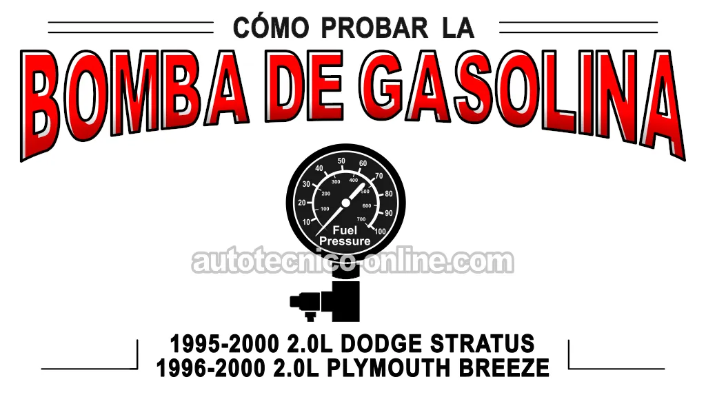 Cómo Probar La Bomba De Combustible (1995, 1996, 1997, 1998, 1999, 2000 2.0L Dodge Stratus y Plymouth Breeze)