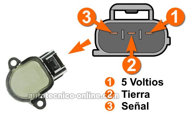 Verificando Alimentación De 5 Voltios. Cómo Probar El Sensor TPS (1998, 1999, 2000, 2001, 2002 1.8L Toyota Corolla)