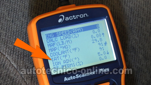 Verificando La Temperatura Que Está Reportando El Sensor IAT. Cómo Probar El Sensor IAT (1997-2004 4.0L Jeep)
