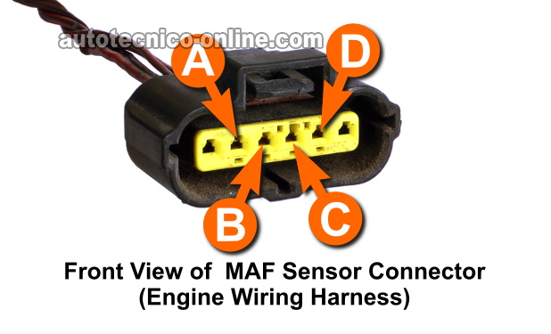 Verificando Que El Sensor MAF Tenga Tierra 2. Cómo Probar El Sensor MAF (1996-1997 2.0L Mazda 626)