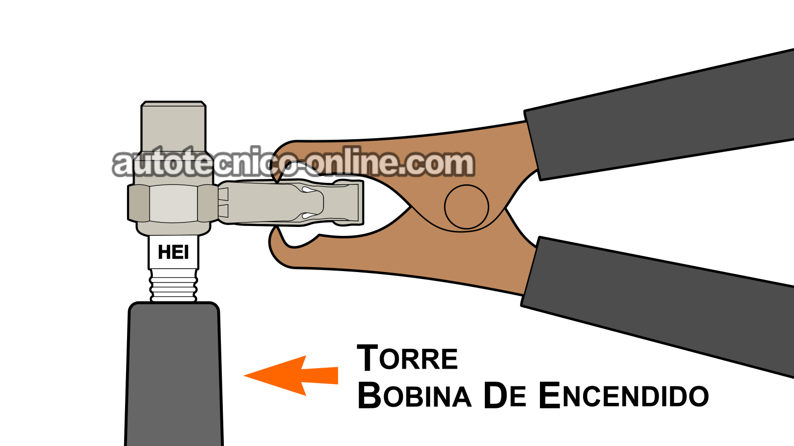Verificando Si Hay Chispa Directamente En El Conjunto De Bobinas. Cómo Probar Las Bobinas De Encendido DIS (2001, 2002, 2003, 2004, 2005, 2006, 2007 3.0L V6 Ford Taurus, Mercury Sable)