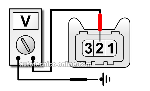 Verificando La Alimentación De 12 Voltios. Cómo Probar El Sensor TPS (2.6L Isuzu Pick Up, Amigo, Rodeo)