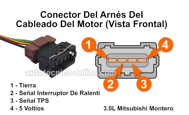 Verificando Que El Sensor TPS Tenga Alimentación De 5 Voltios (3.0L Mitsubishi Montero)